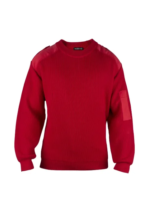 Balenciaga logo-embroidered ribbed-knit sweater