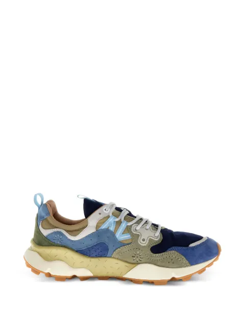 FLOWER MOUNTAIN suede-panel sneakers