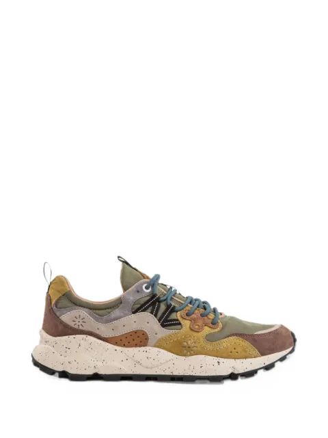 FLOWER MOUNTAIN Yamano 3 suede-panelled speckled-sole sneakers