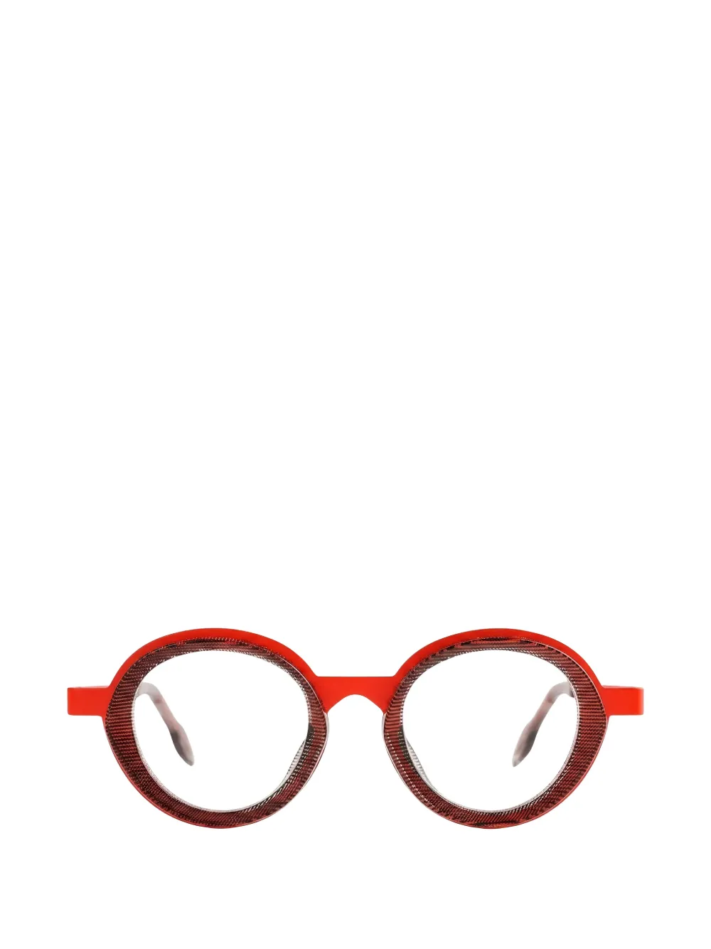 Theo Eyewear Apple round-frame glasses - Rosso