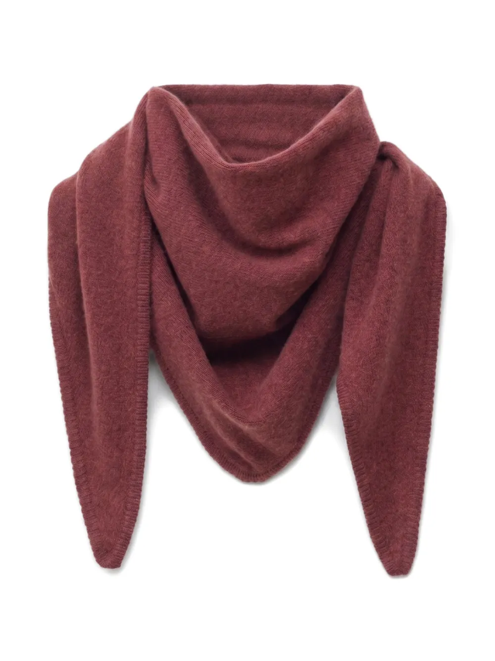 Not Shy Éléonore fine-knit triangular scarf - Rosa