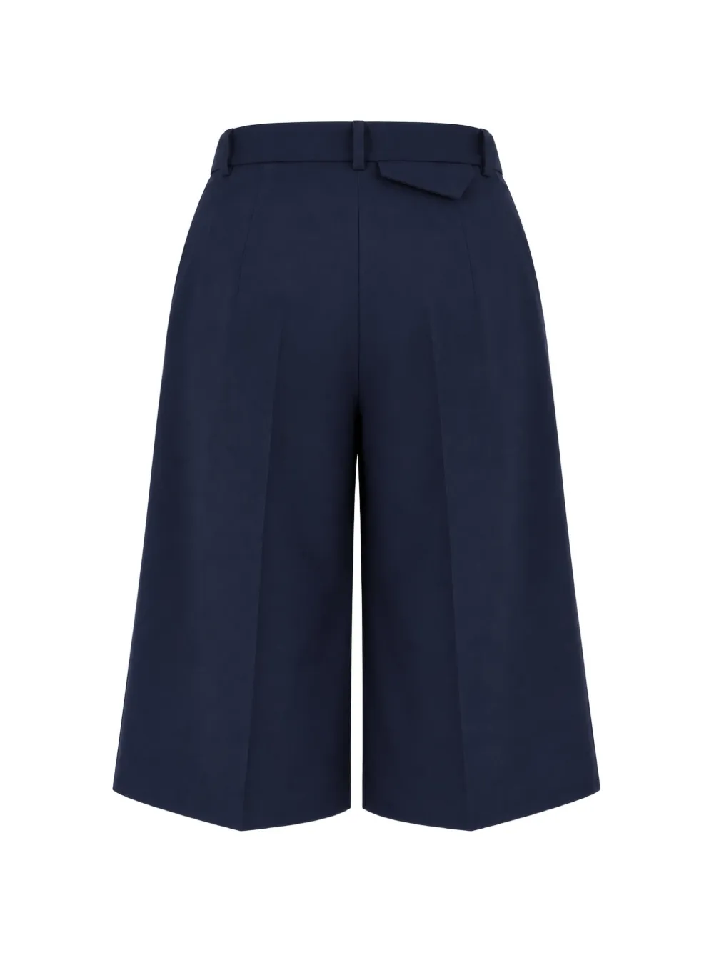 VICOLO Getailleerde geplooide knielange shorts Blauw