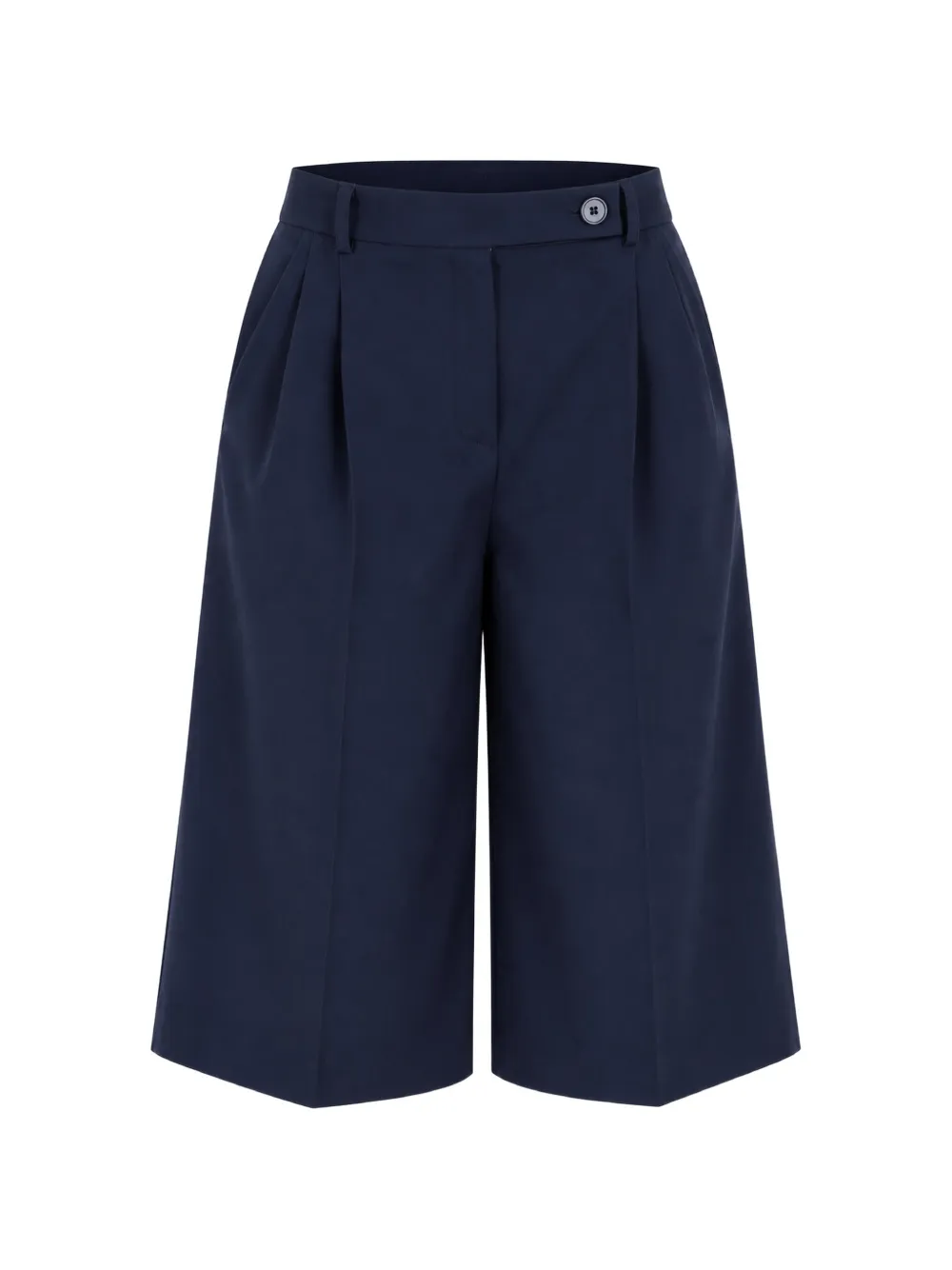 VICOLO pleated tailored knee-length shorts - Blu
