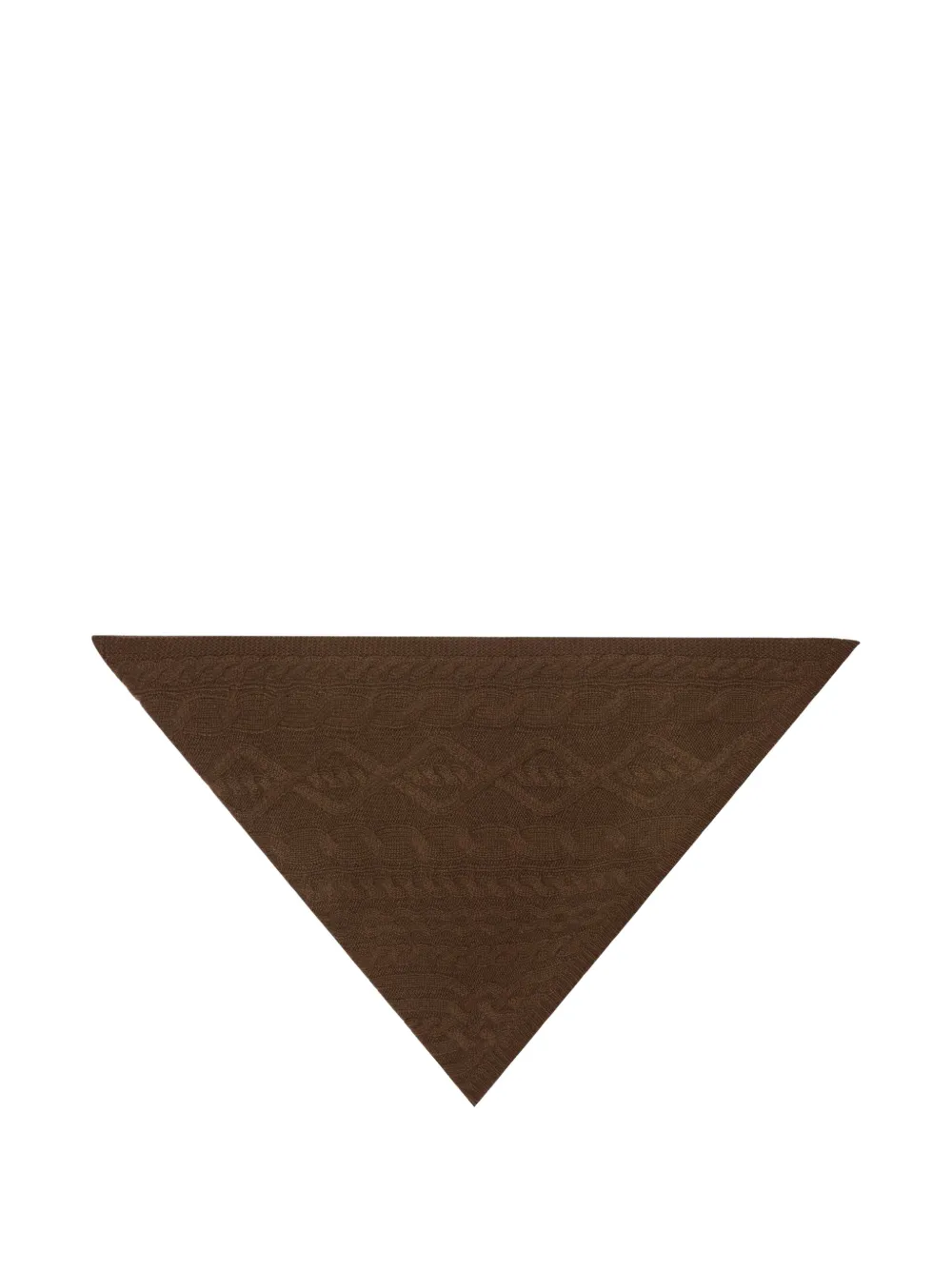 Bompard Sacha Cable-knit Triangle Scarf In Brown