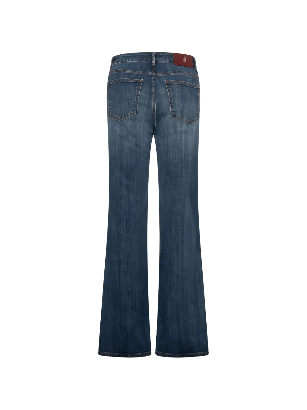 FRACOMINA Flared jeans met bloemknoop Blauw