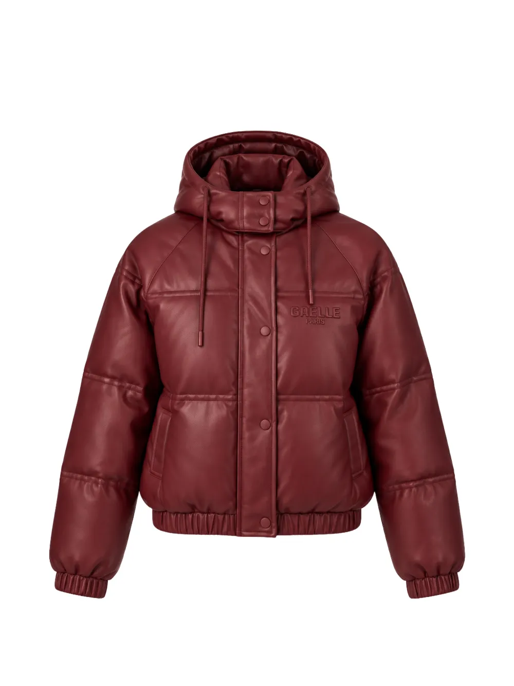 Gaëlle Paris quilted hooded jacket - Rosso