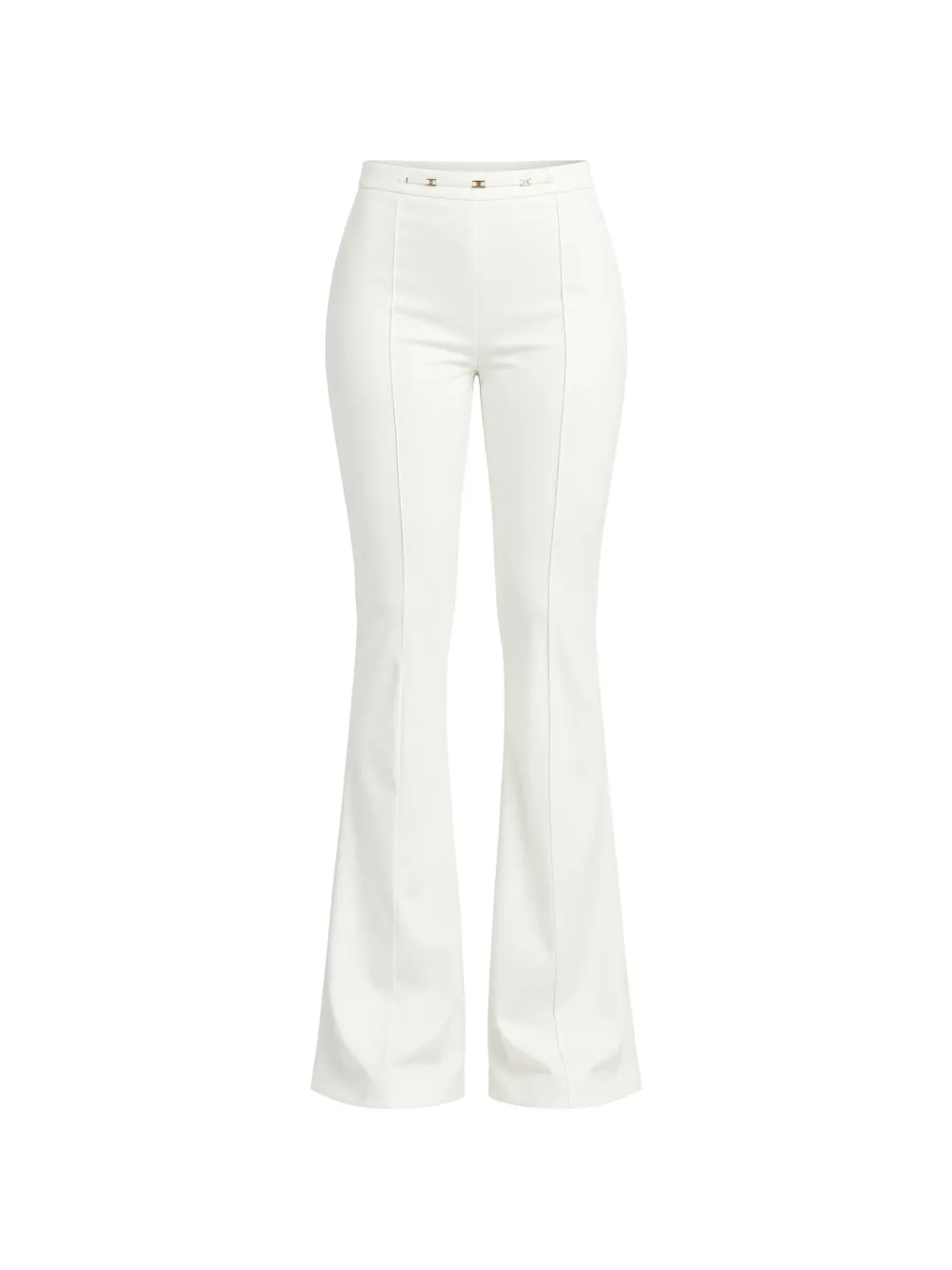 Elisabetta Franchi logo-plaque flared trousers