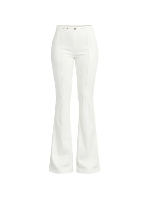 Elisabetta Franchi logo-plaque flared trousers