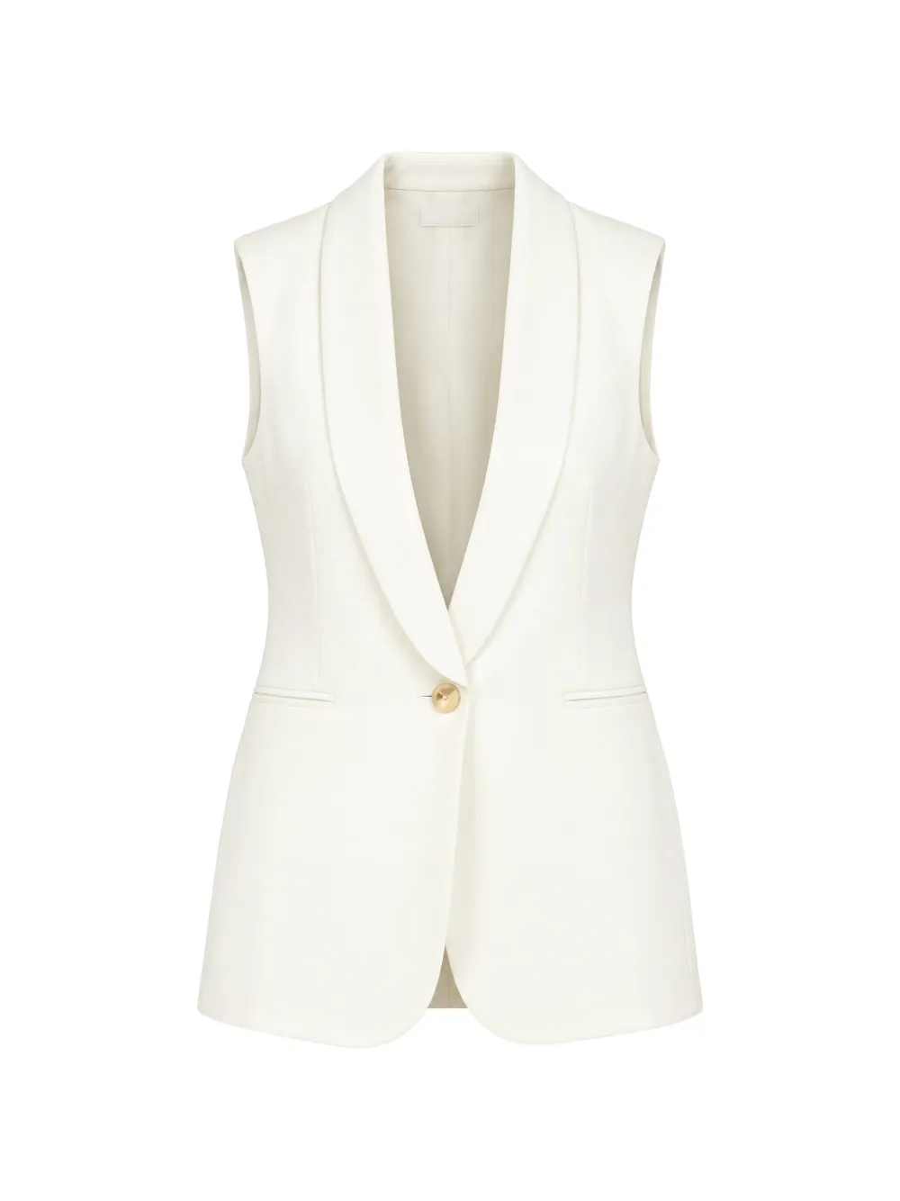 VICOLO shawl-lapel single-breasted gilet - Blanc VICOLO shawl-lapel single-breasted gilet - Blanc