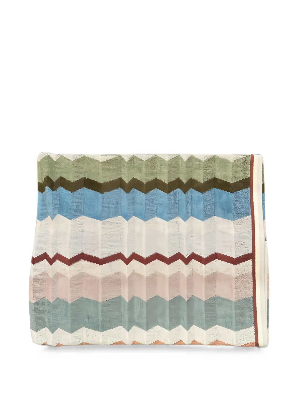 Missoni Home zigzag-knit striped towel - Tons neutres Missoni Home zigzag-knit striped towel - Tons neutres