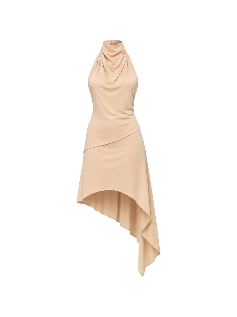 VICOLO asymmetric halterneck dress - Tons neutres VICOLO asymmetric halterneck dress - Tons neutres