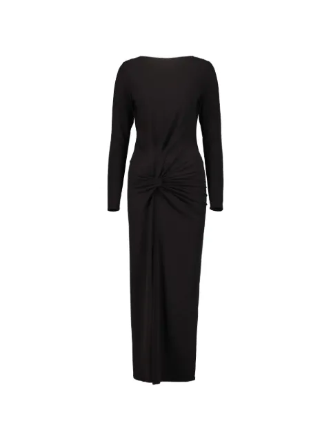 DRHOPE knot-detail long-sleeve maxi dress