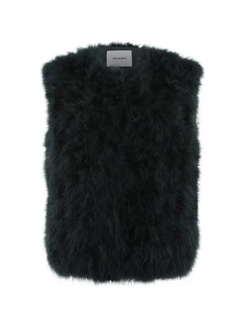 Yves Salomon feather-embellished gilet