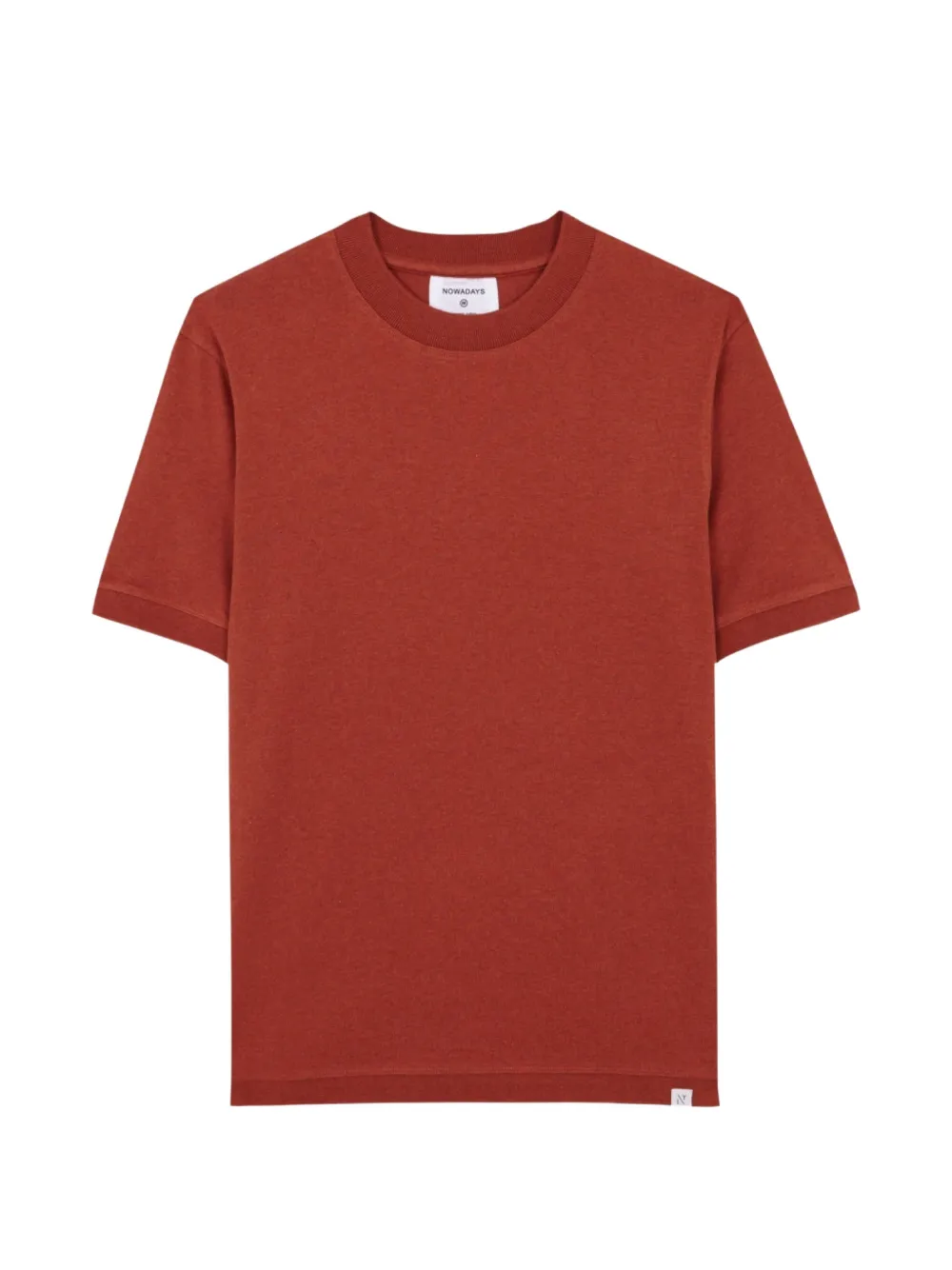 Nowadays Ribbed-trim T-shirt In Red