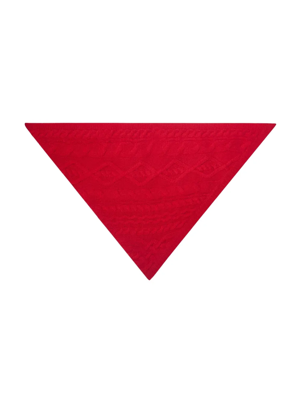 BOMPARD Sacha kabelgebreide driehoekige sjaal Rood