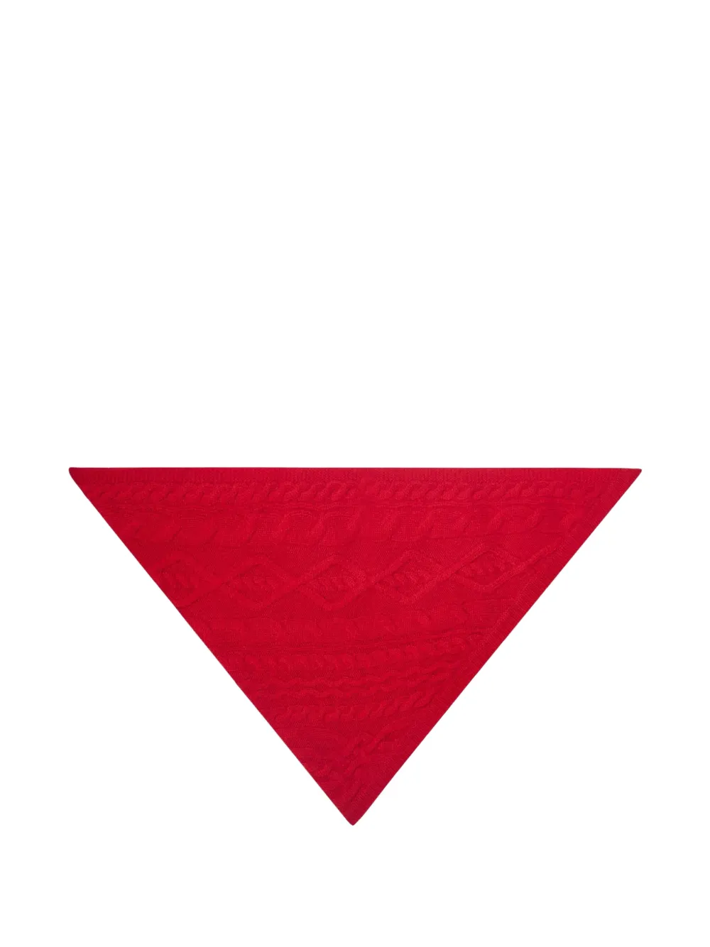 Bompard Sacha Cable-knit Triangle Scarf In Red
