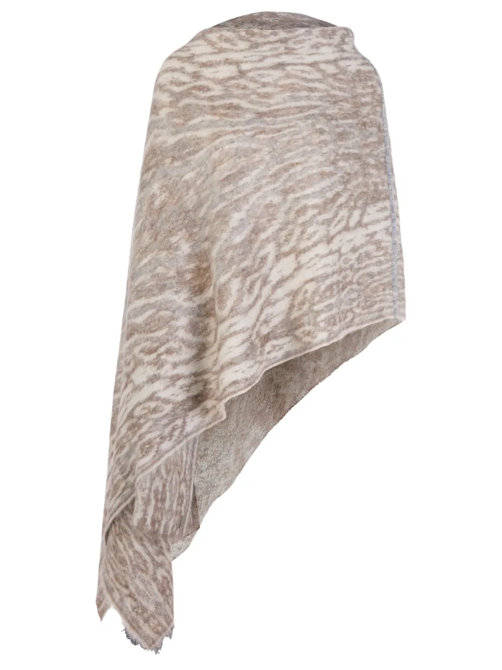 MARCCAIN Gebreide sjaal met dierenpatroon Beige