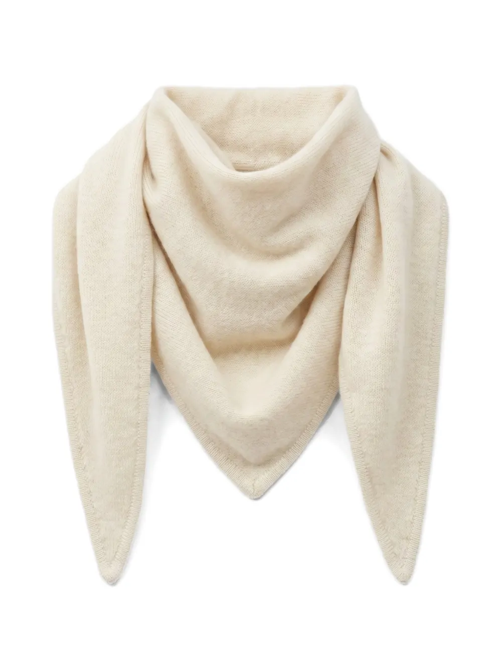 Not Shy Éléonore cashmere fine-knit triangular scarf - Toni neutri