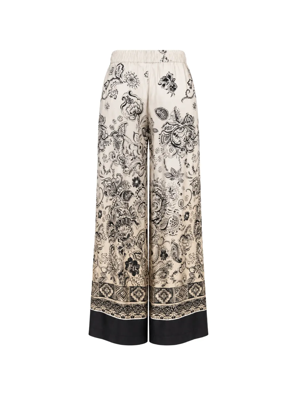 kaos Palazzo broek met paisley-print Beige