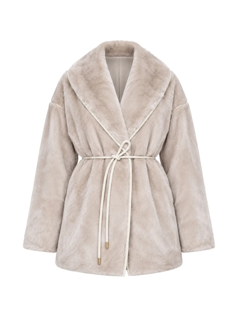 kaos fur belted jacket - Tons neutres kaos fur belted jacket - Tons neutres