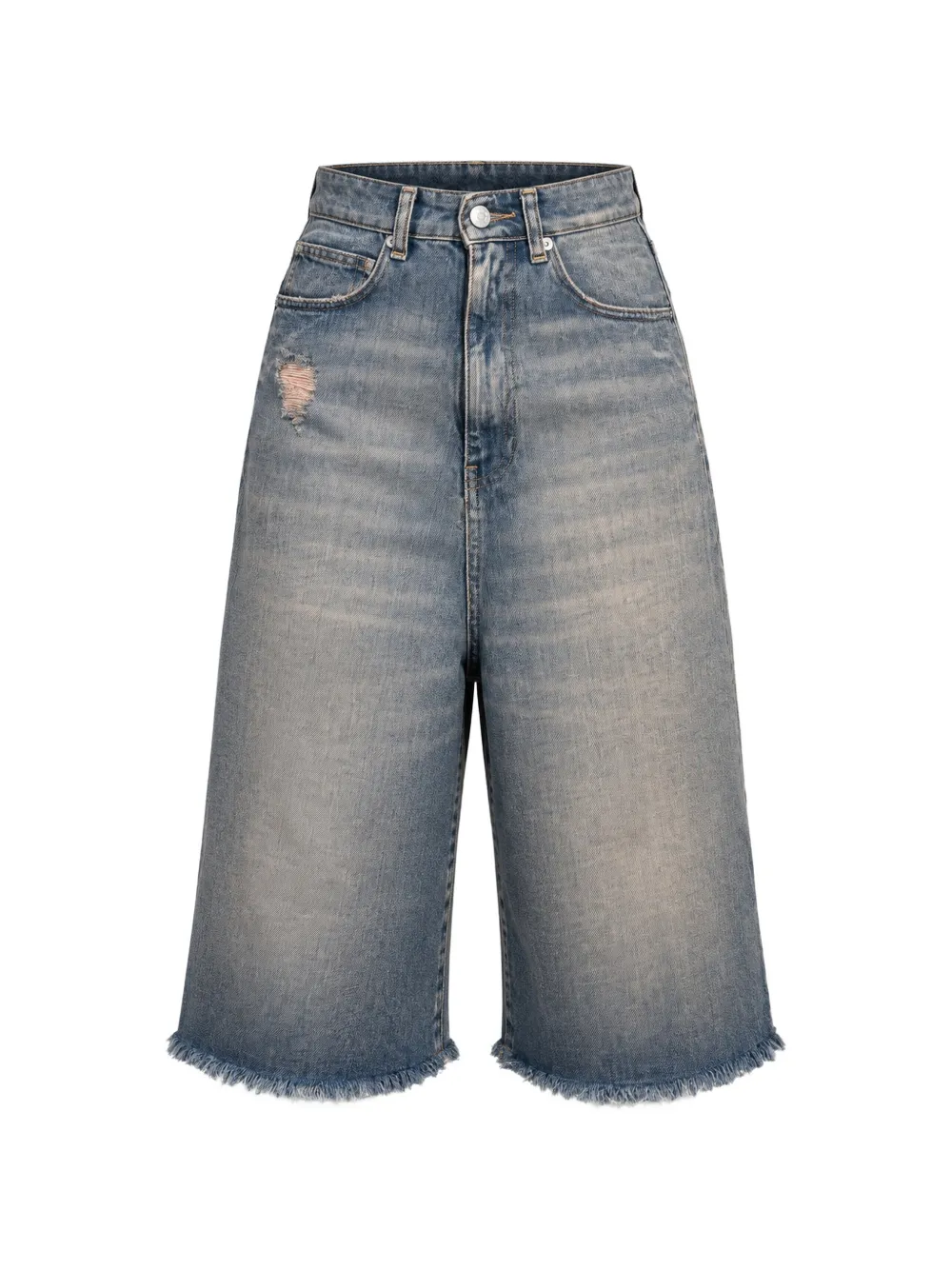 VICOLO distressed frayed-hem shorts - Blu
