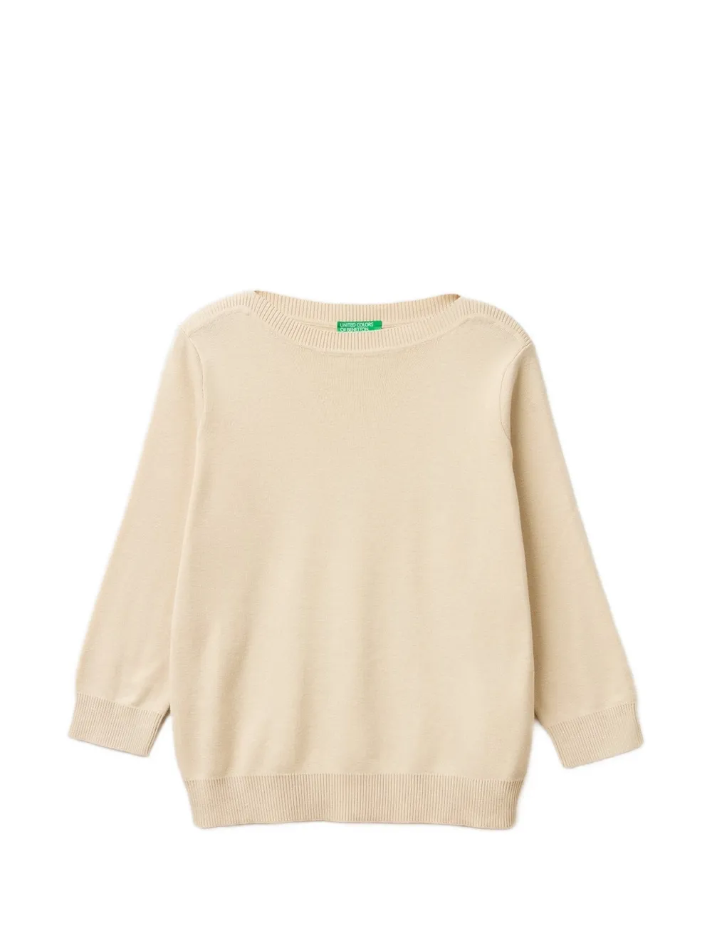 Benetton Maglione con scollo a barca - Toni neutri