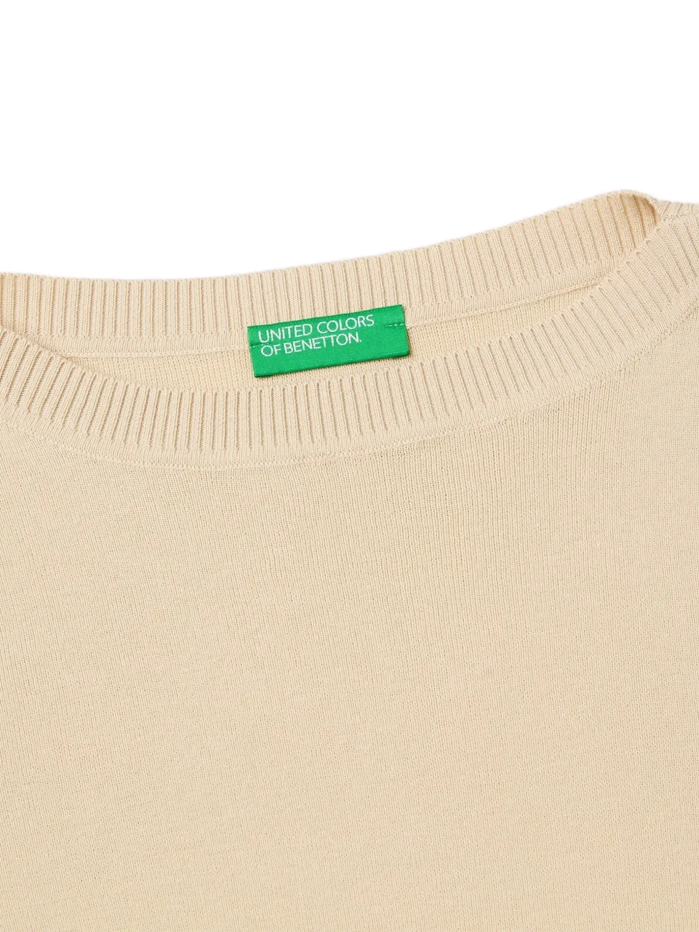 Benetton Trui met boothals Beige