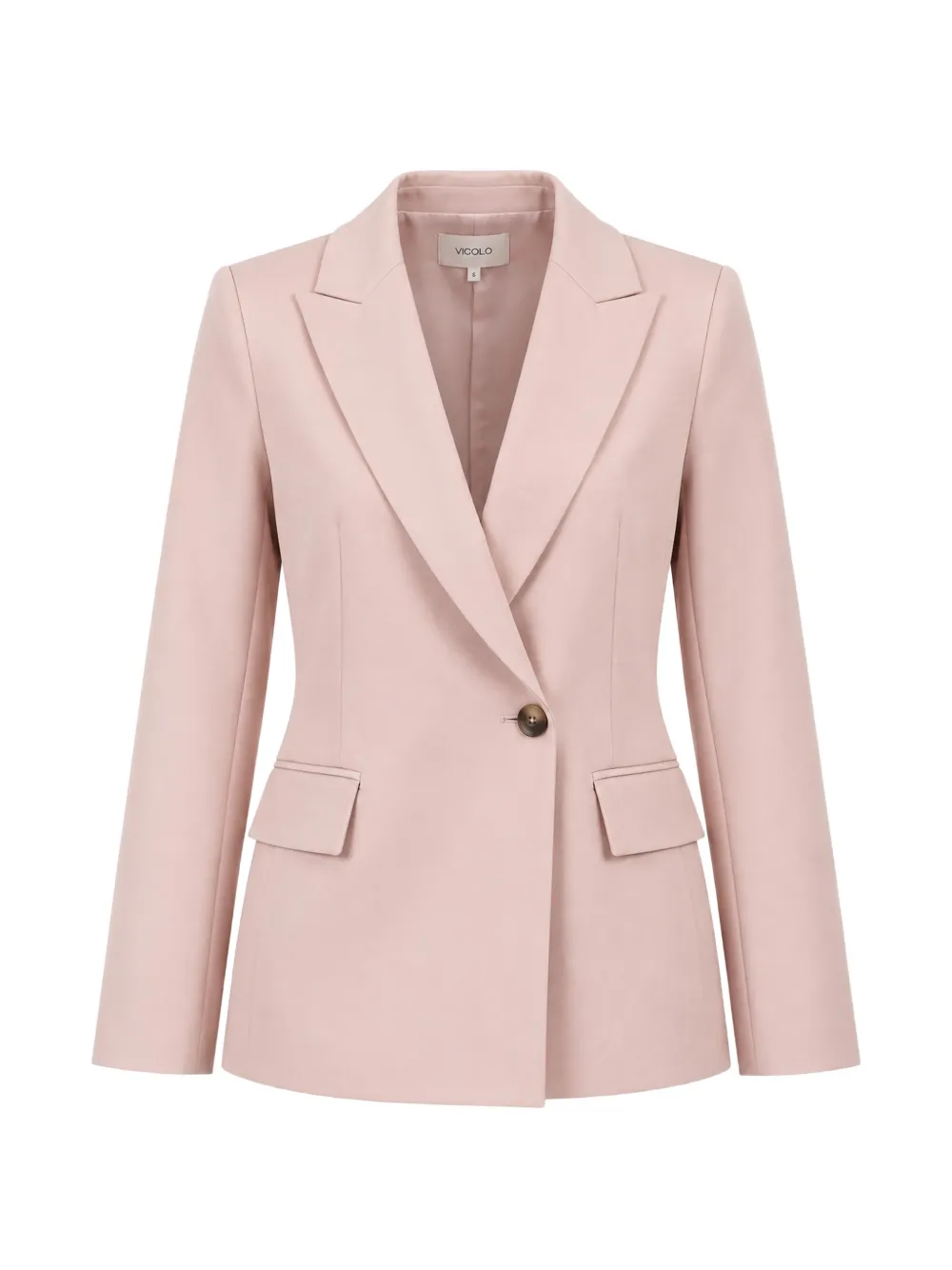 Vicolo Peak-lapel Single-breasted Blazer In Pink