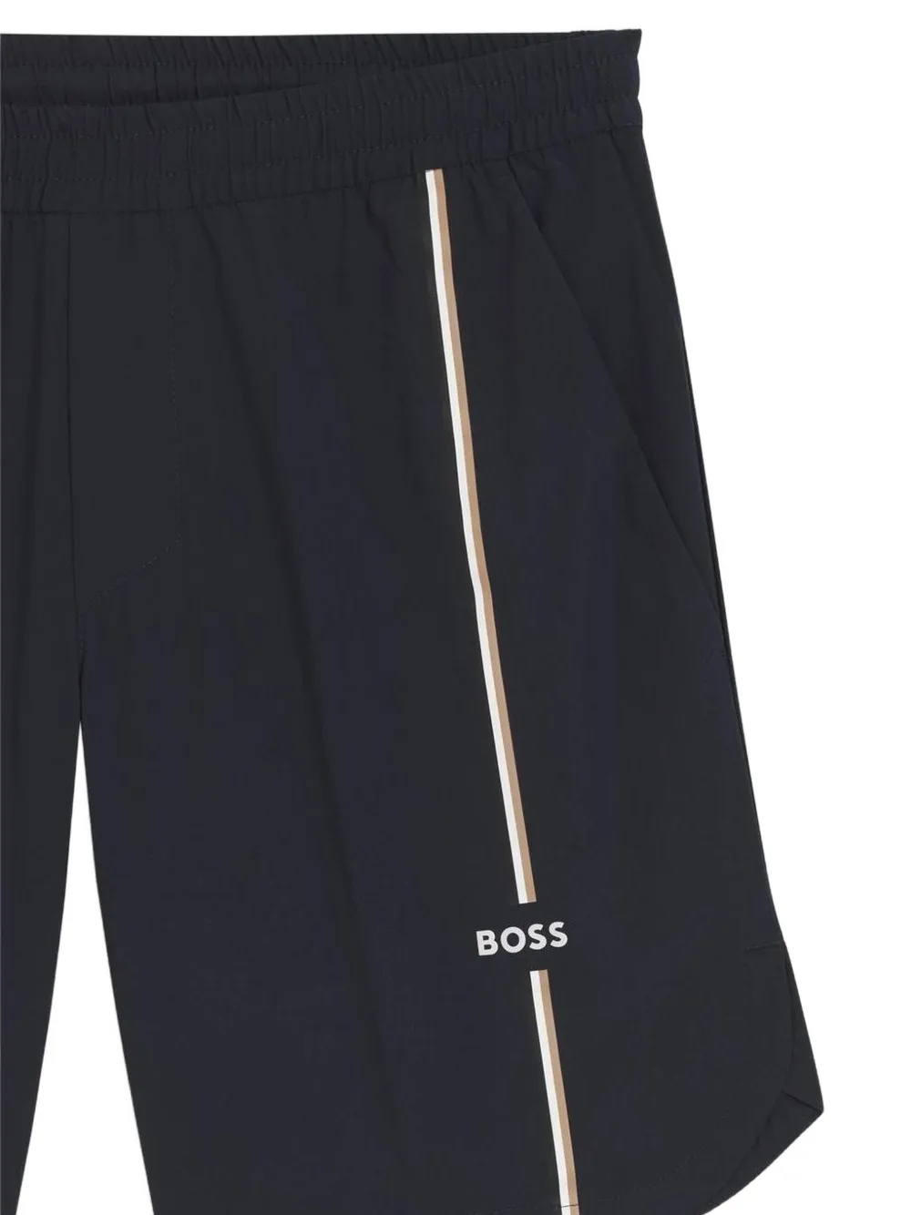 BOSS Shorts met logoprint Blauw