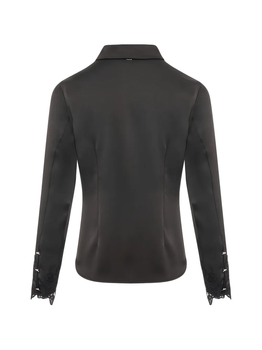 FRACOMINA Shirt met kanten afwerking Zwart