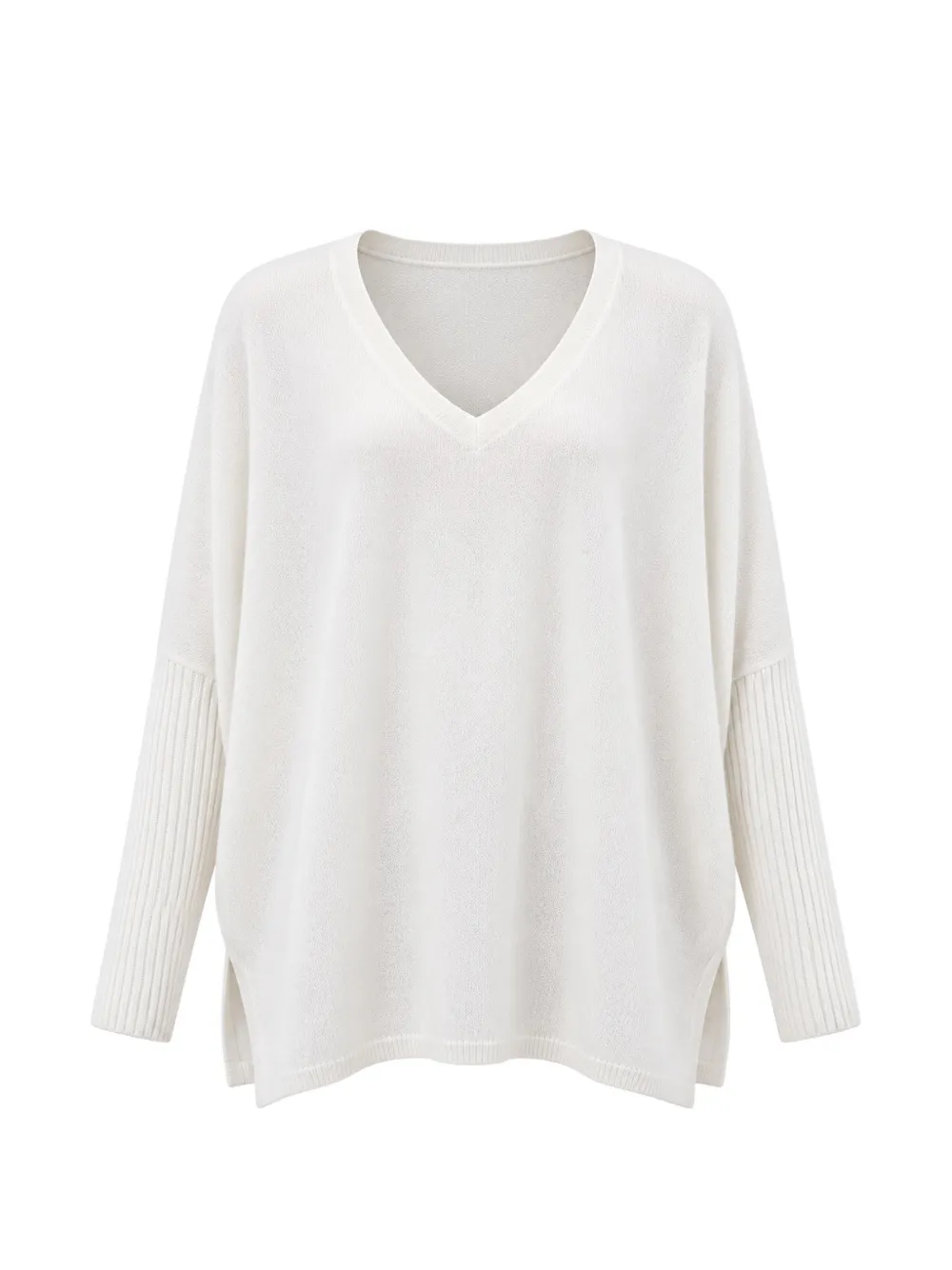 Not Shy pull Faustine à col v - Blanc Not Shy pull Faustine à col v - Blanc