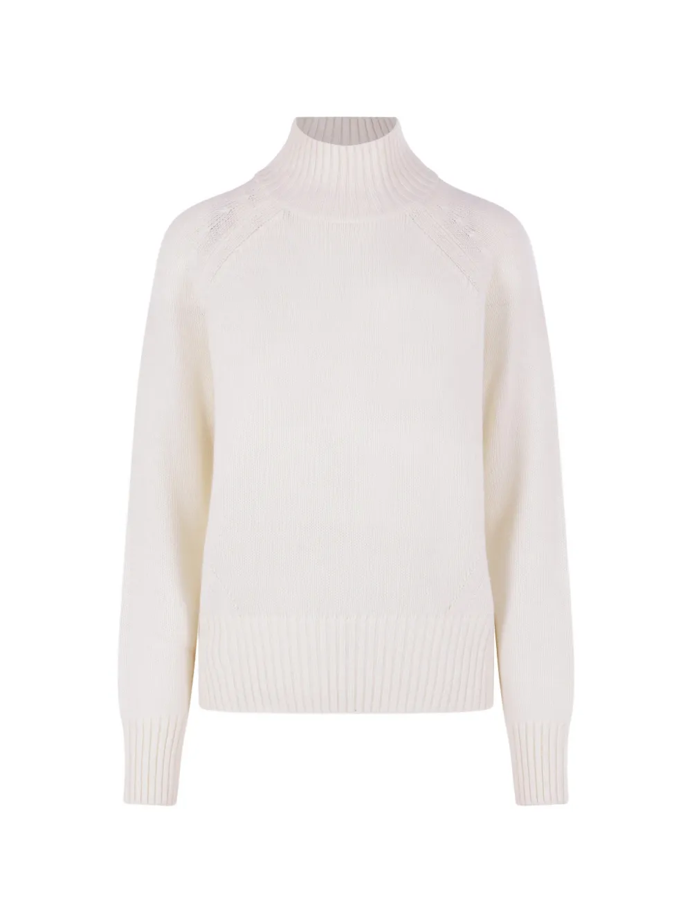 Allude Ribbed High-neck Sweater In Neutrals