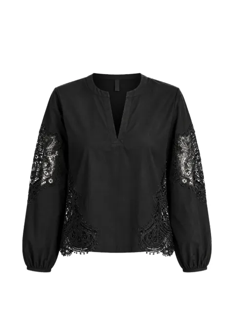 kaos lace-panelled V-neck blouse