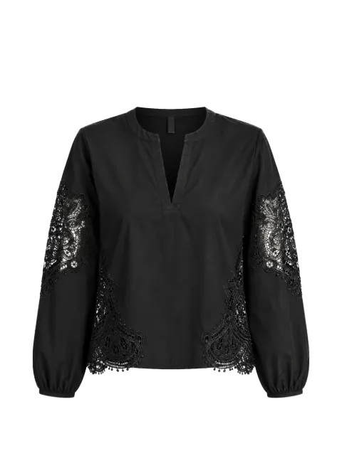kaos lace-panelled V-neck blouse