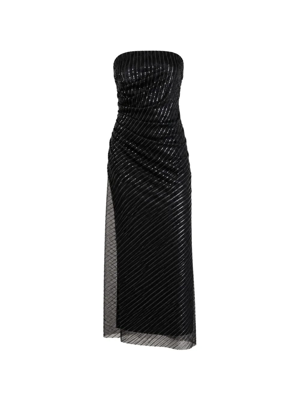 kaos sequin-embellished strapless maxi dress - Noir