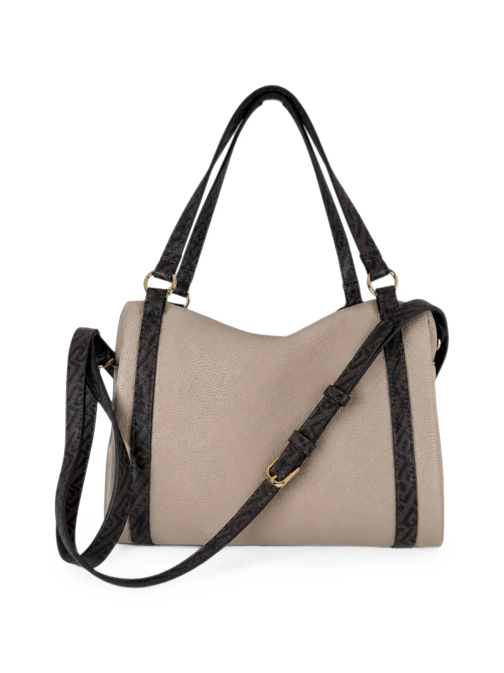 LIU JO Schoudertas met monogram-print en studs Beige