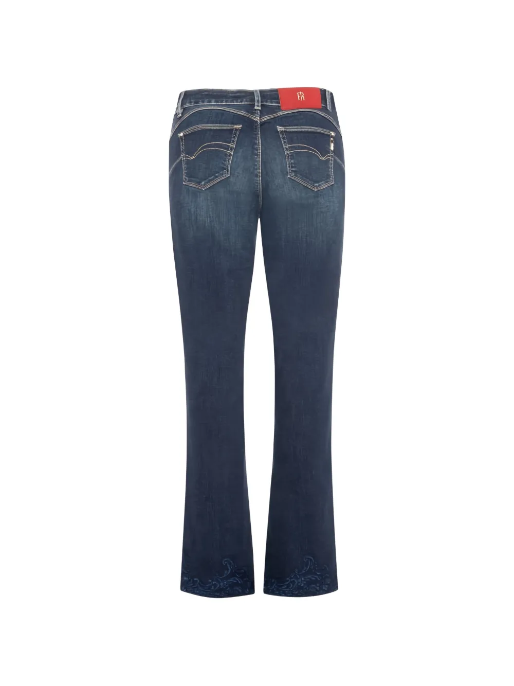 FRACOMINA Flared jeans met geborduurde zoom Blauw