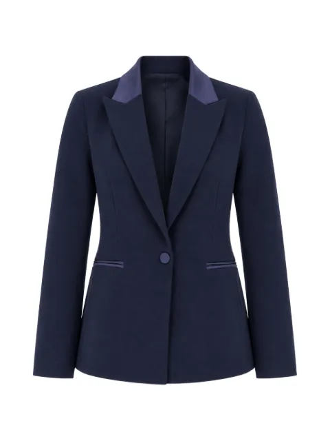 VICOLO satin-trim peaked-lapels blazer