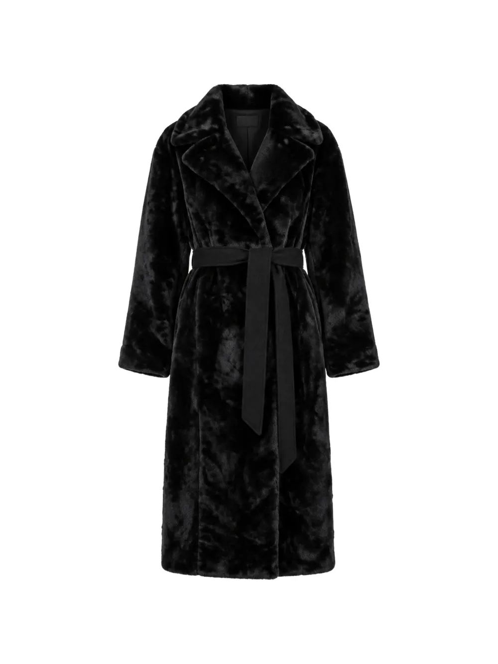 kaos belted fur coat