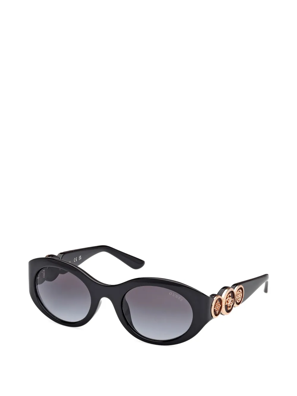 GUESS EYEWEAR logo-embellished round-frame sunglasses Zwart