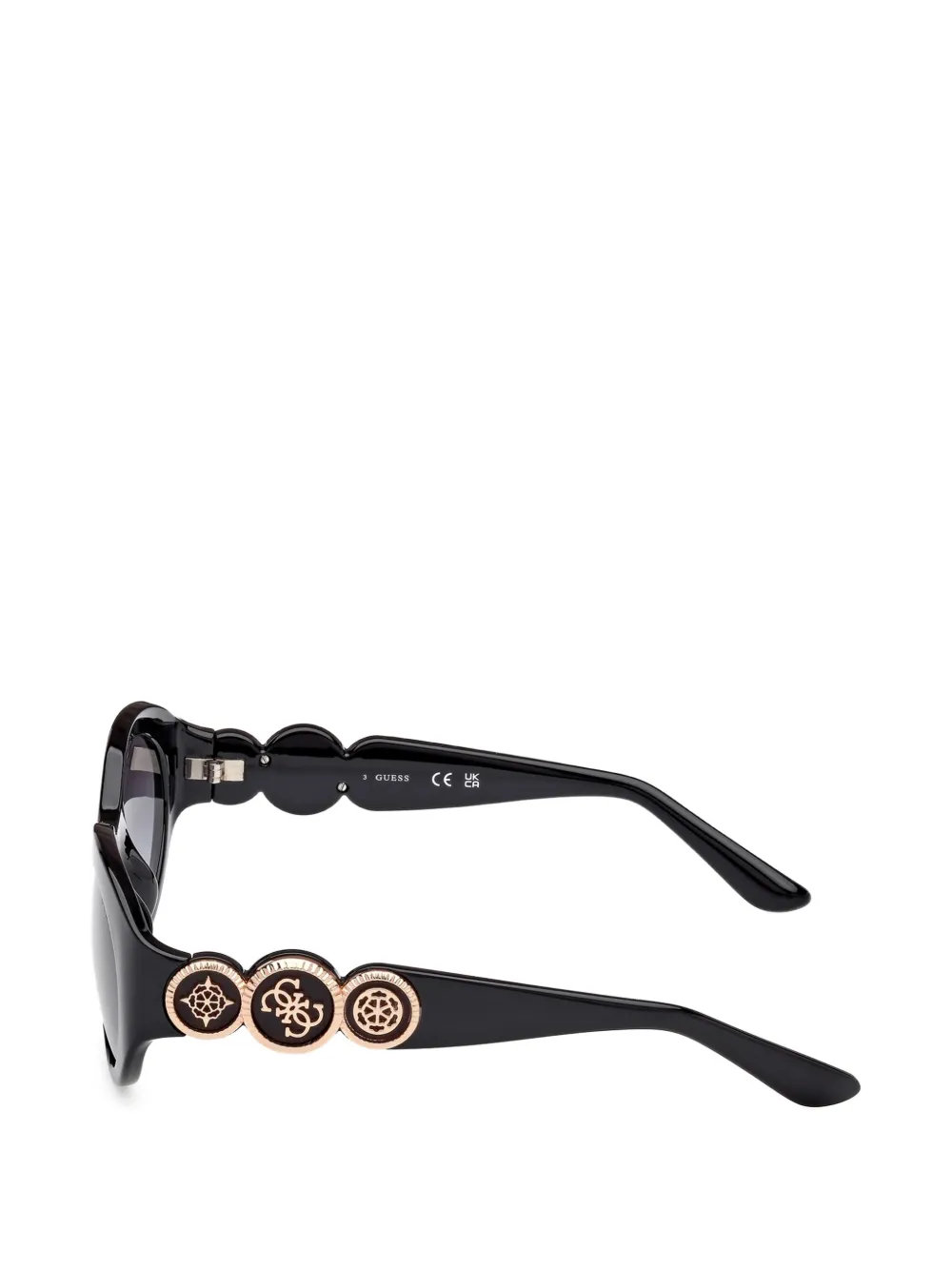 GUESS EYEWEAR logo-embellished round-frame sunglasses Zwart