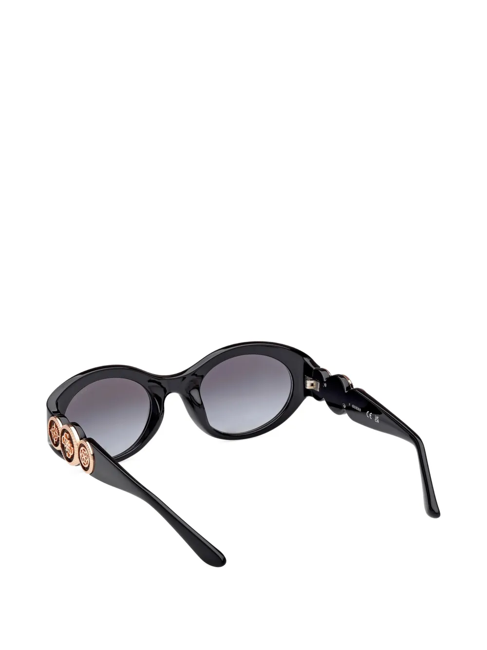 GUESS EYEWEAR logo-embellished round-frame sunglasses Zwart
