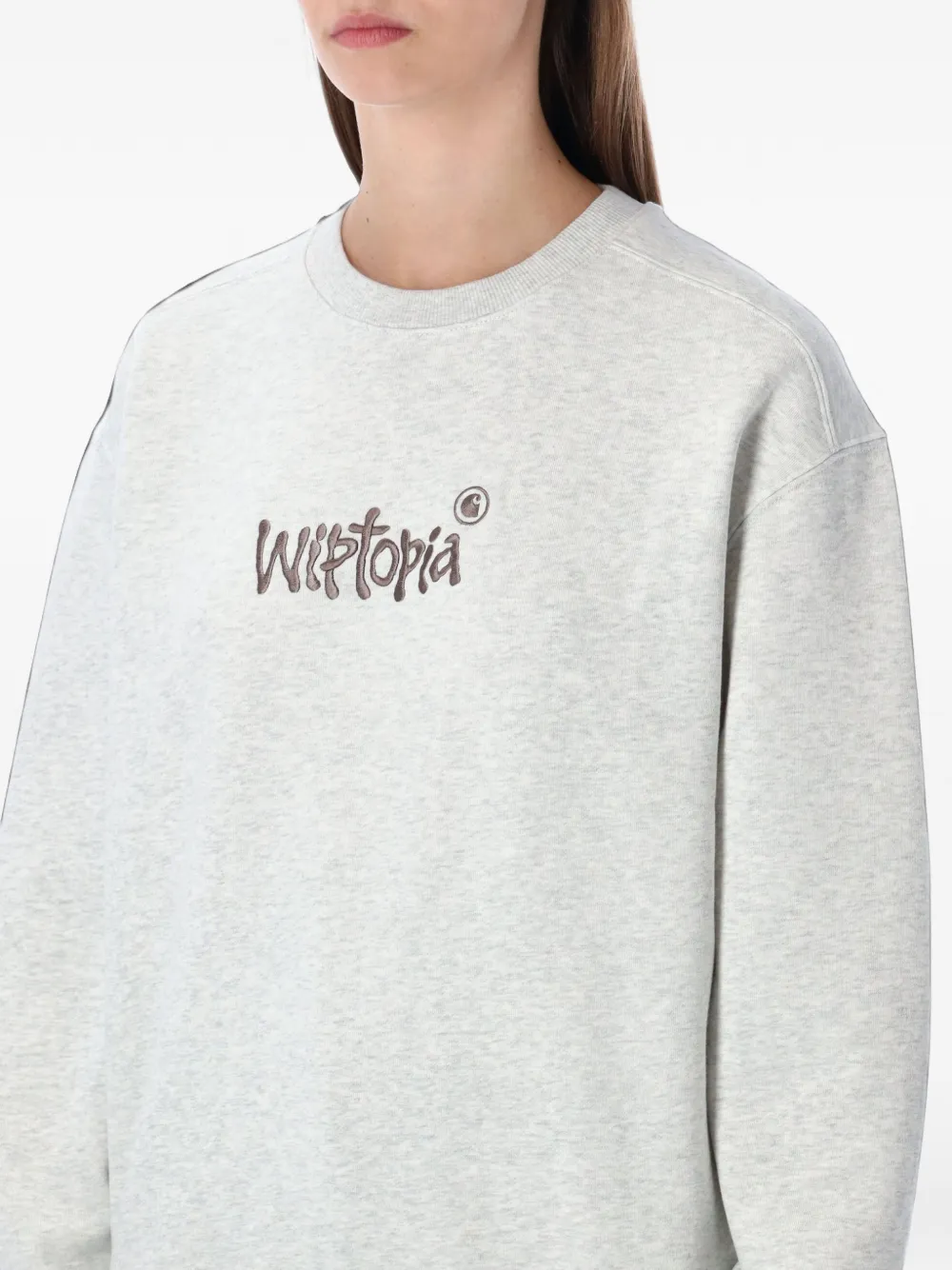 Carhartt WIP Wiptopia script sweater Grijs