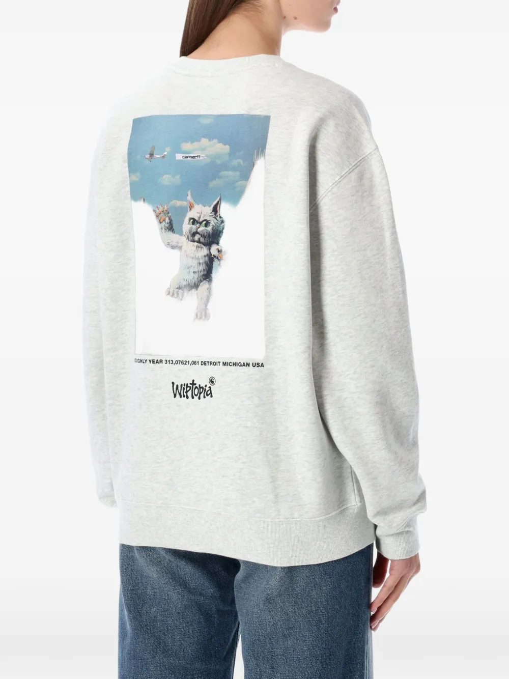 Carhartt WIP Wiptopia script sweater Grijs