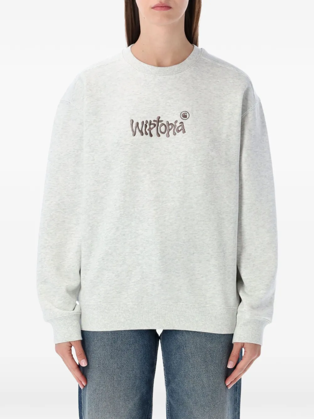 Carhartt WIP Wiptopia script sweater - Gris Carhartt WIP Wiptopia script sweater - Gris