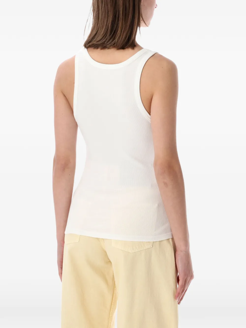 colorful standard ribbed tank top Wit