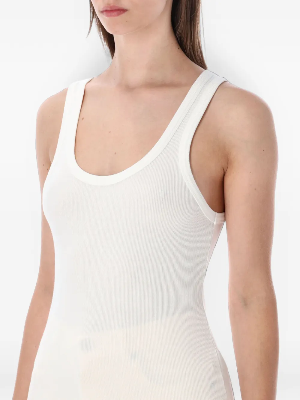 colorful standard ribbed tank top Wit