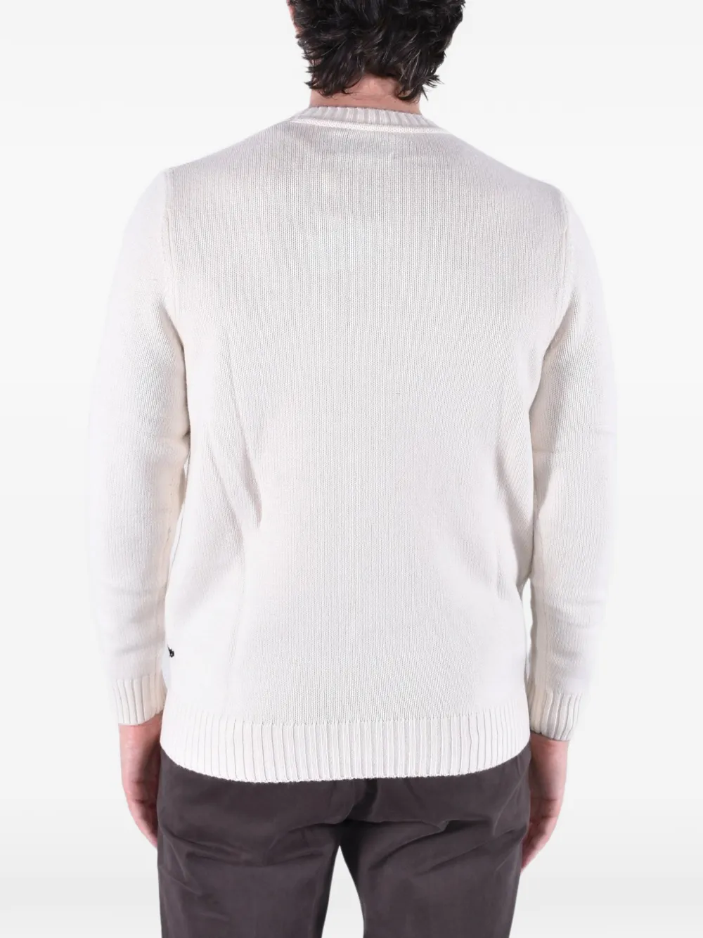 MC2 Saint Barth cream Bombardino light crew-neck knit with Snoopy intarsia and embroidery special edition Beige