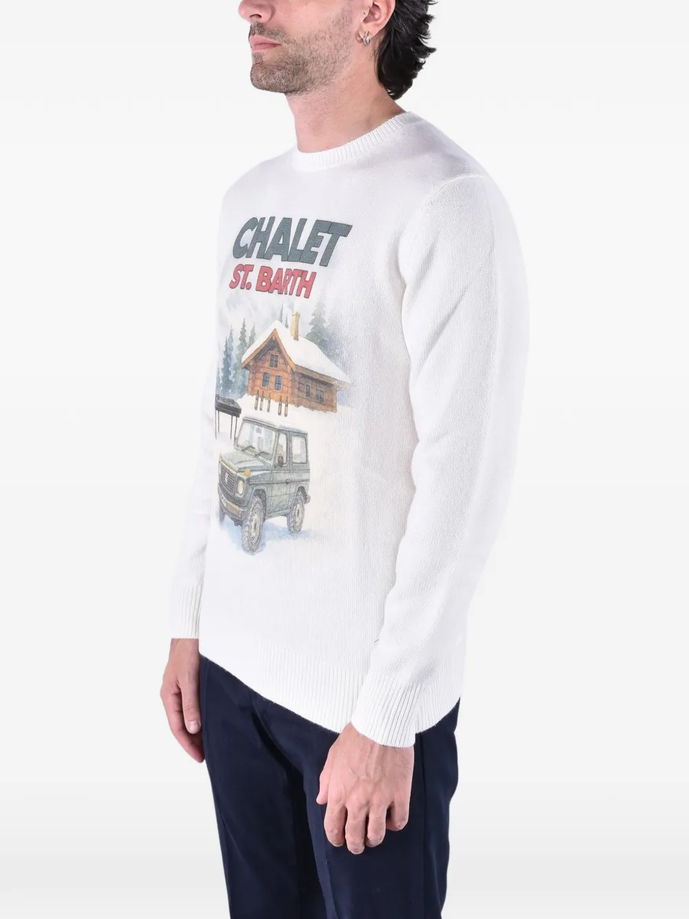 MC2 Saint Barth graphic-print Heron sweater Wit