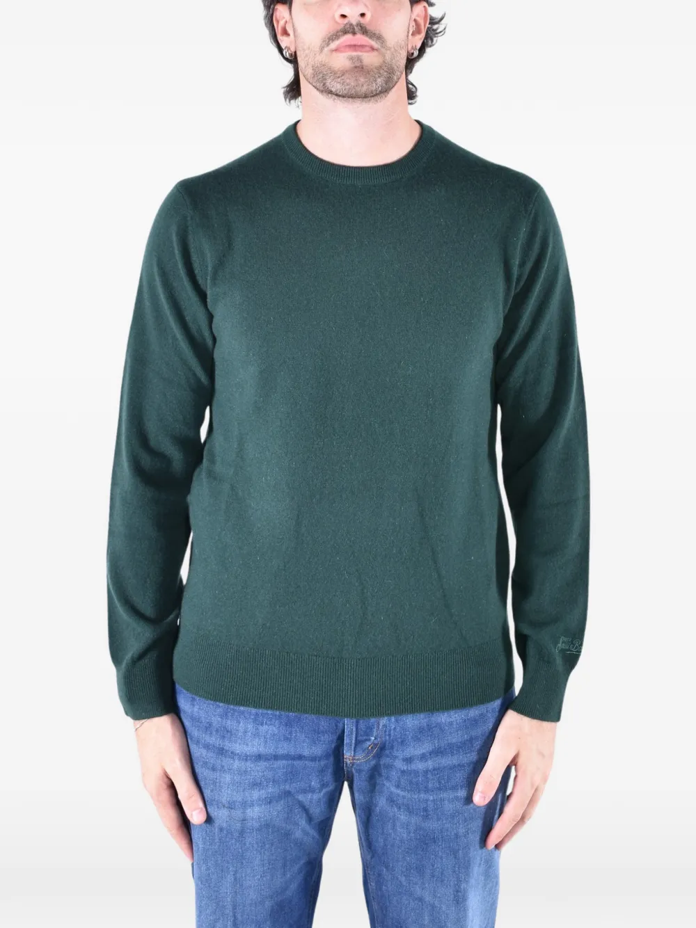 MC2 Saint Barth green Regent cashmere crewneck sweater Groen